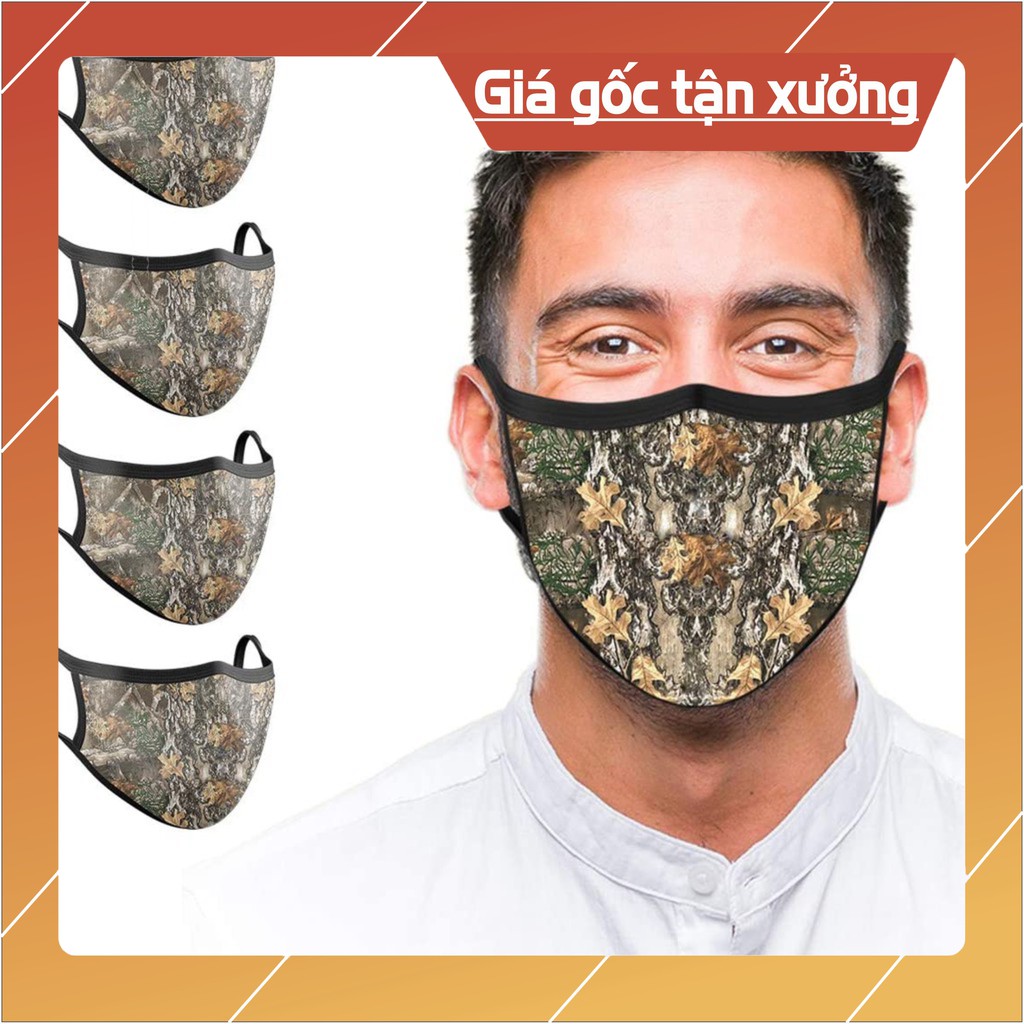[BÁN LẺ GIÁ SỈ]Khẩu Trang Camo Họa Tiết Lính Độc Lạ Hàng VNXK