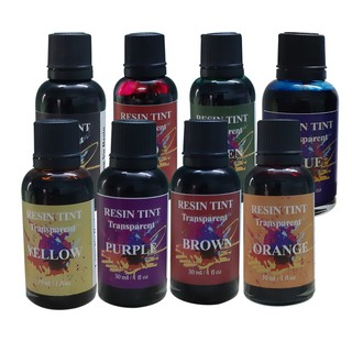 Màu pha epoxy resin tint trong suốt - combo 8 màu longvuresinshop