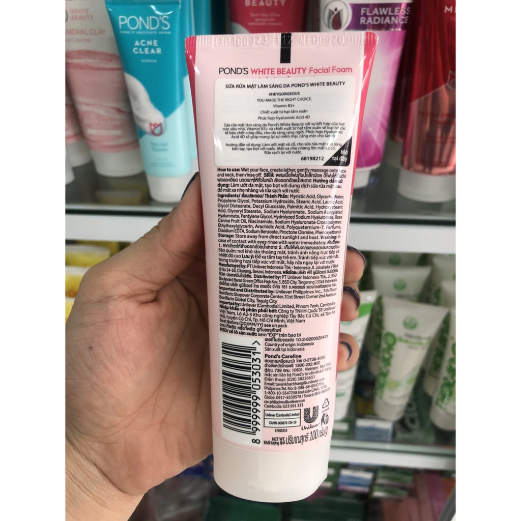 Sữa Rửa Mặt Trắng Hồng Ponds White Beauty 100g | BigBuy360 - bigbuy360.vn