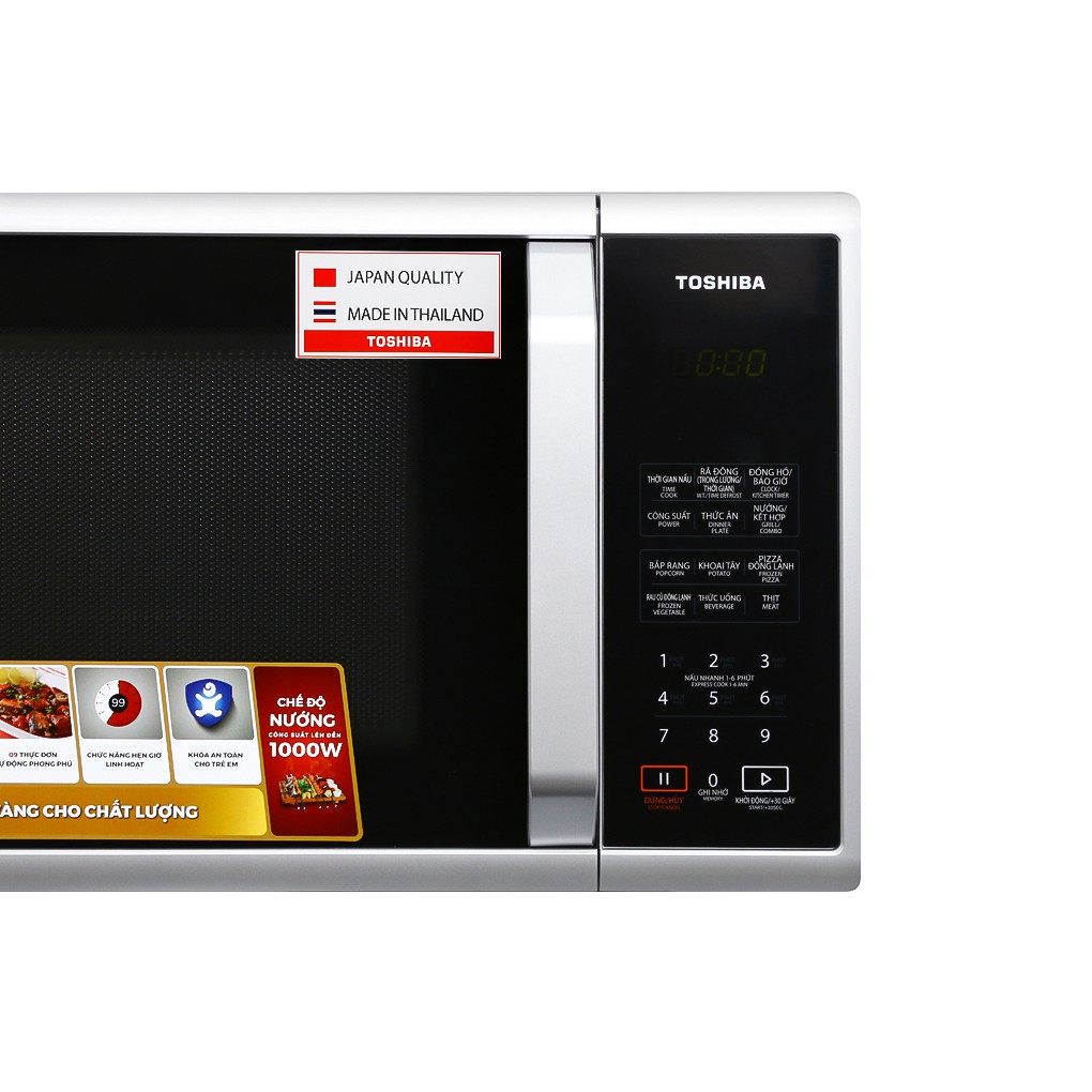 Lò vi sóng Toshiba ER-SGS23(S1)VN 23 lít có nướng - Hàng chính hãng - Xuất xứ Thái Lan