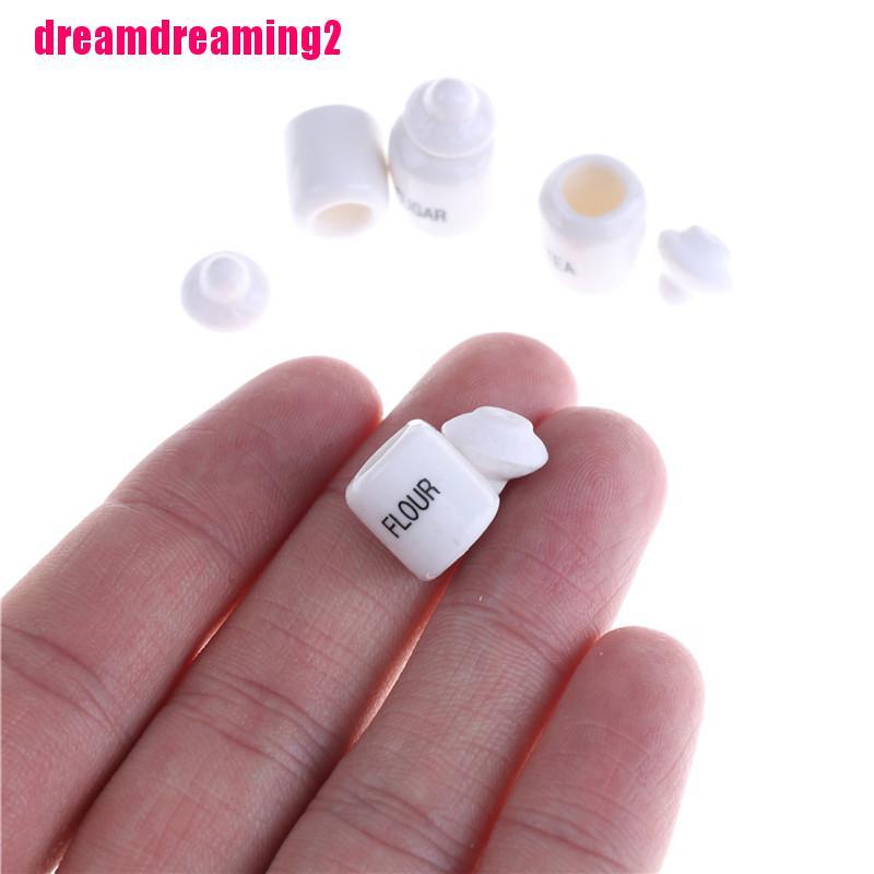 Bộ 4 Hũ Sứ Trắng Có Nắp Mini Trang Trí Nhà Cửa