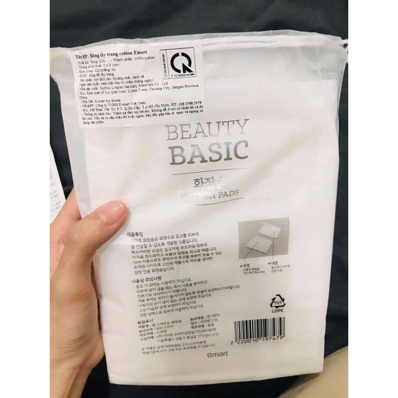 BÔNG TẨY TRANG EMART HÀN QUỐC 222 MIẾNG CHÍNH HÃNG