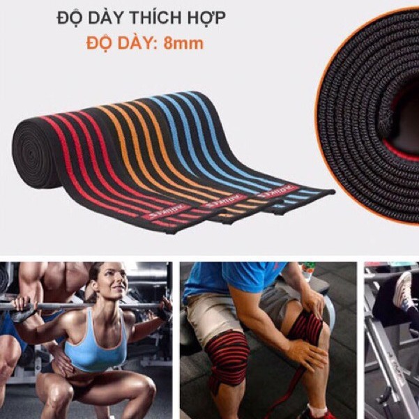 DÂY QUẤN GỐI TẬP GYM, BÓ GỐI, BẢO VỆ ĐẦU GỐI TRONG TẬP LUYỆN VÀ CHƠI THỂ THAO AOLIKES AL7165 (1 CẶP)