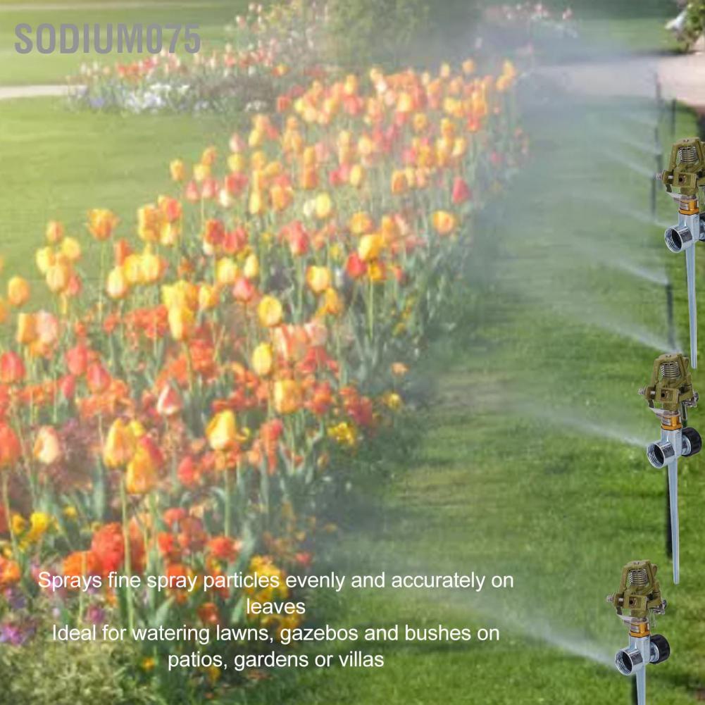 Sodium075 4 bộ Vòi tưới phun nước G3 / Chủ đề nữ Đầu tự động xoay 360 độ cho bãi cỏ