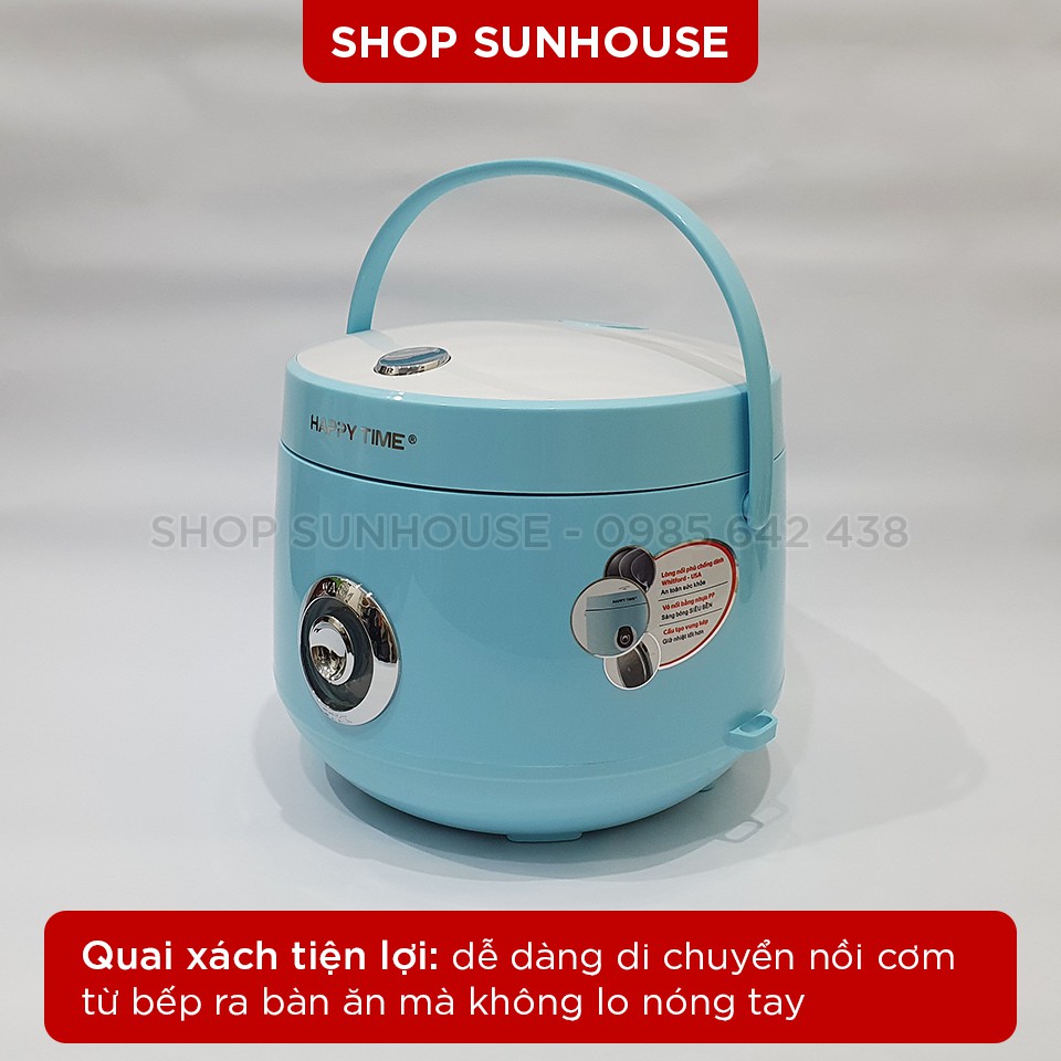 Nồi cơm điện 1.2L SUNHOUSE HappyTime HTD8522G bảo hành 12 tháng | BigBuy360 - bigbuy360.vn