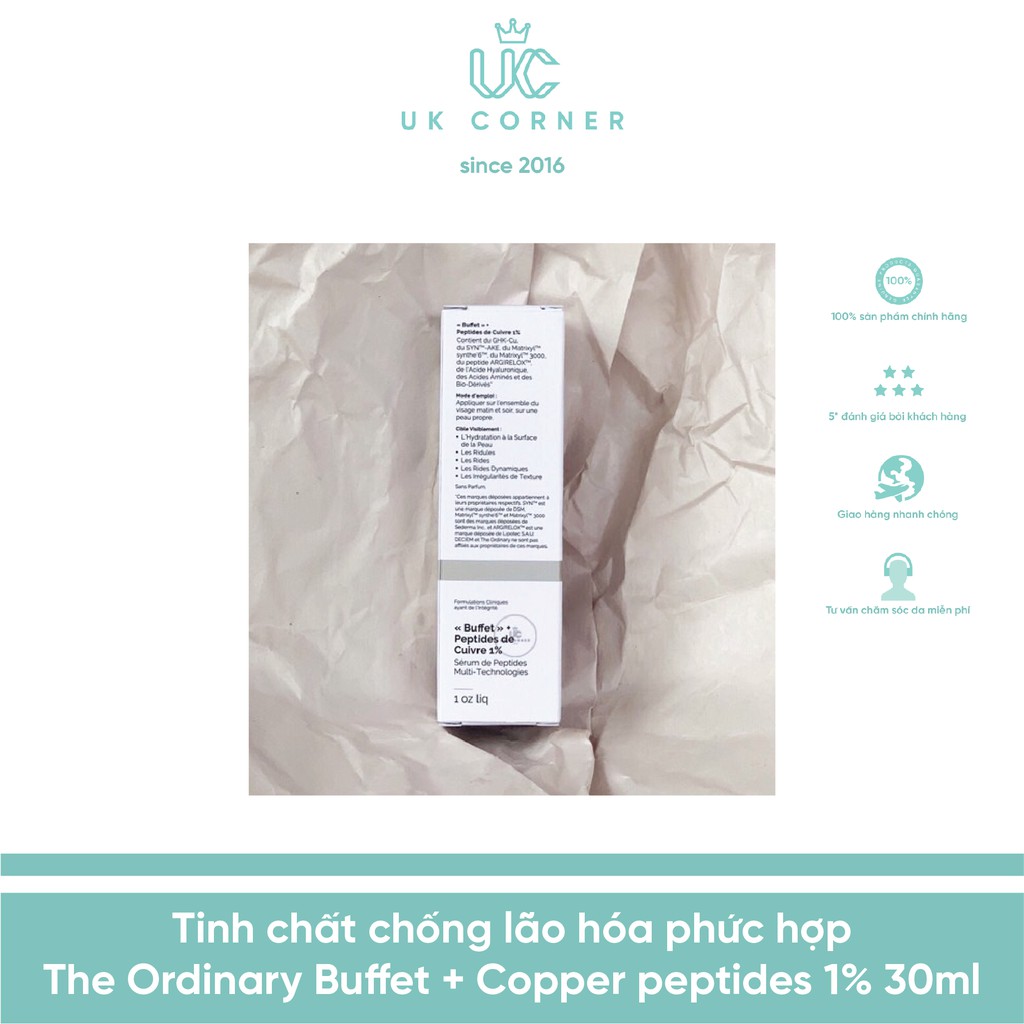 [Serum] Tinh chất chống lão hóa phức hợp The Ordinary Buffet 30ml/60ml + Copper peptides 1% 30ml