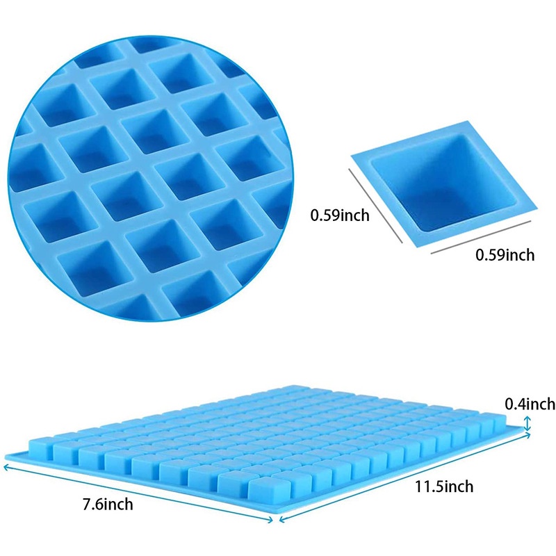 Khuôn Silicone 126 Ngăn Làm Đá Viên / Kẹo / Sô Cô La Hình Vuông