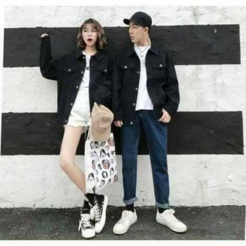 Áo Khoác Jean Nam Nữ Áo Jean Khoác Bò Phong Cách Trẻ Trung Xanh Đen Unisex - GUTADI