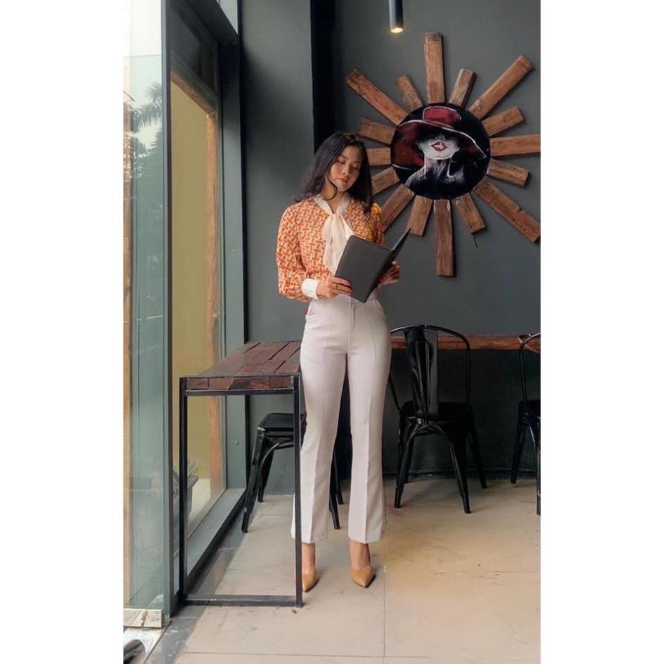 Quần Vải Ống Loe Lưng Cao FREESHIP quần Beggy công sở ống vẩy siêu hack dáng chất tuyết mưa đẹp