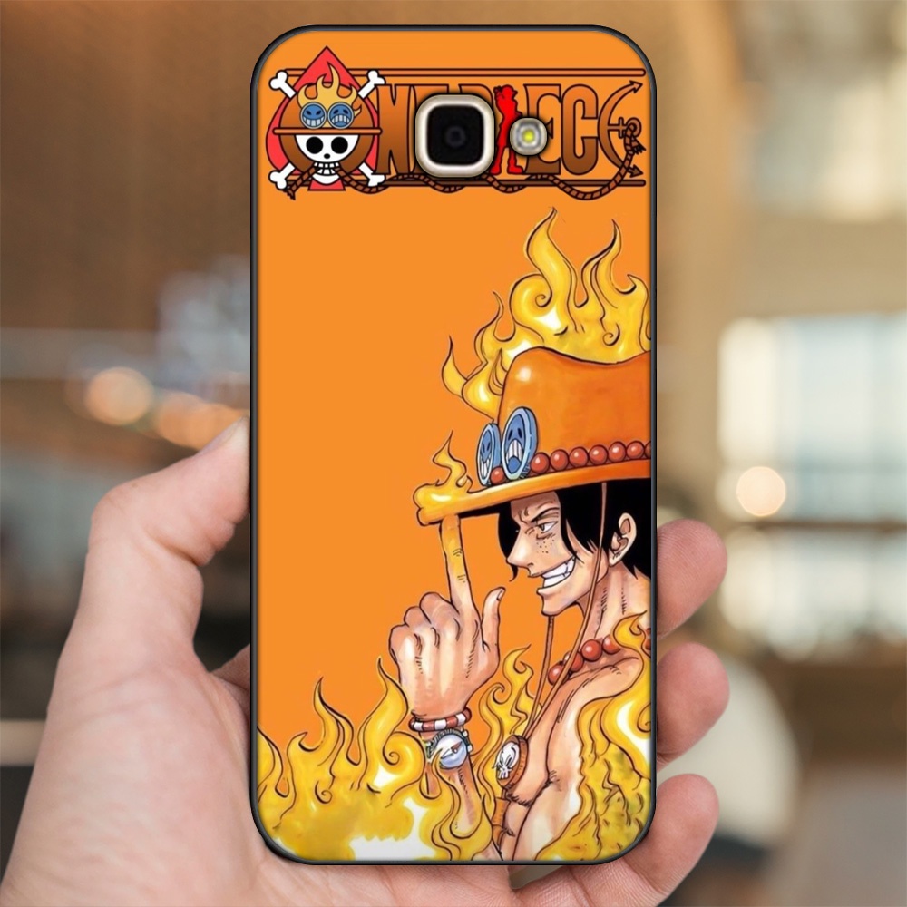 Ốp lưng Samsung A9 Pro viền đen in hình Ace One Piece