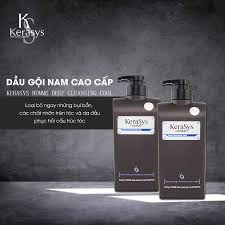 Dầu gội nam Kerasys Homme Deep Cleansing Cool Shampoo SIÊU DƯỠNG TÓC DA KIỂM SOÁT DẦU - Bạc hà Hàn Quốc 550ml