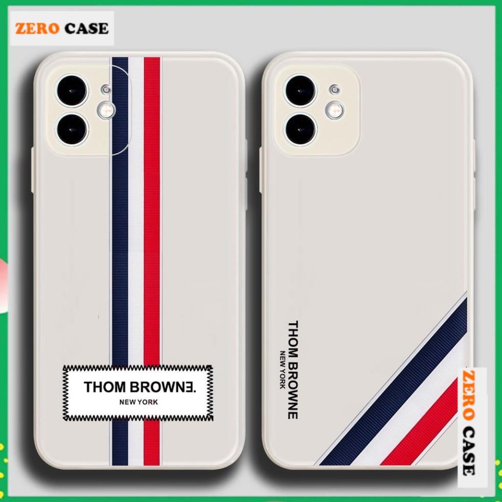 Ốp lưng viền vuông iPhone 6/6s/7/8/X/XS/11/12/13 Pro Plus Max Mini hình thom browne