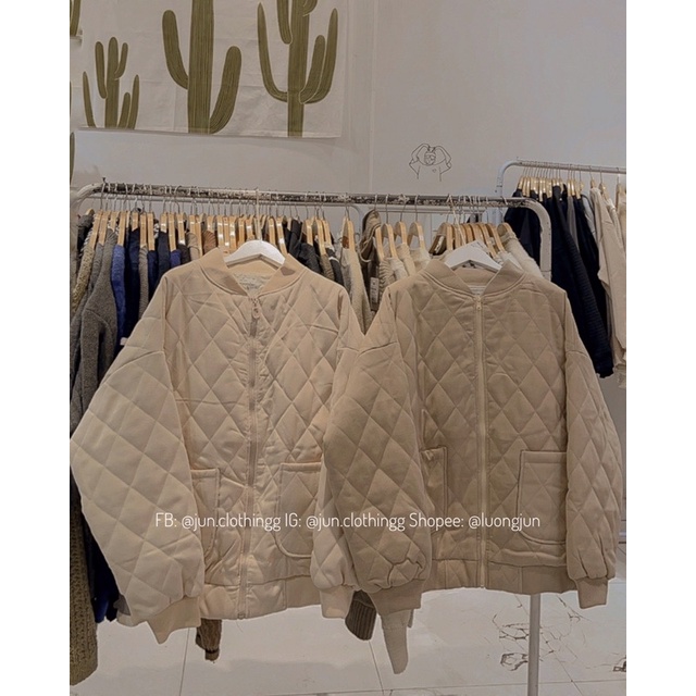 Áo bomber trần phao trám