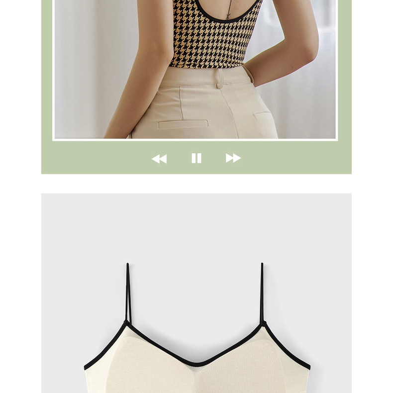 Áo Lót Lụa Lạnh Hai Dây Có Đệm Ngực Hình Chữ U Nhỏ Xinh Lưng Đẹp Mẫu 2022