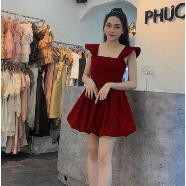 Jum cánh tiên giả váy phồng xoè chất nhung cao cấp chuẩn hàng shop - G5B