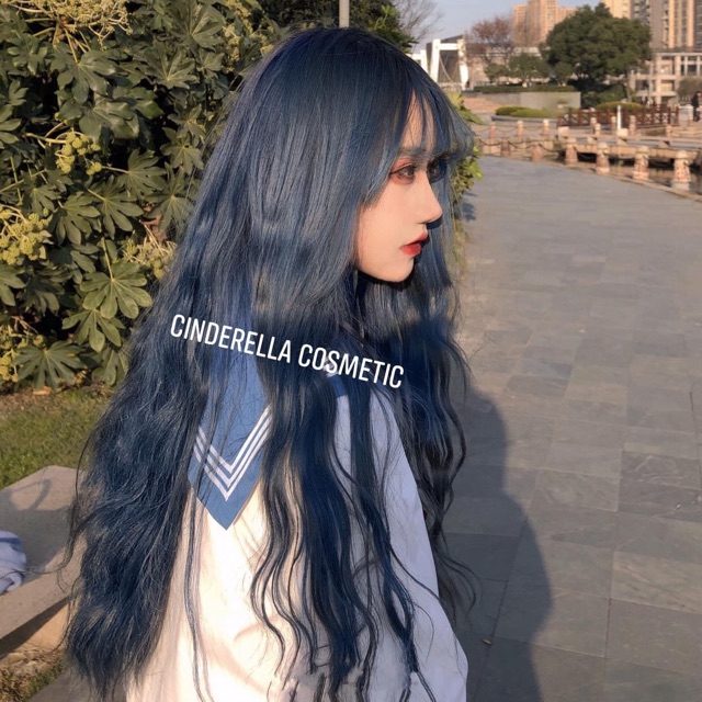 Thuốc nhuộm tóc màu xanh dương đen không cần tẩy tặng kèm trợ nhuộm hàng xịn | BigBuy360 - bigbuy360.vn