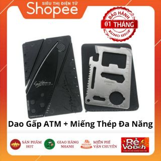 [Giá Hủy Diệt] Combo Dao Gấp ATM Và Miếng Thép Đa Năng Chuyên Dụng.
