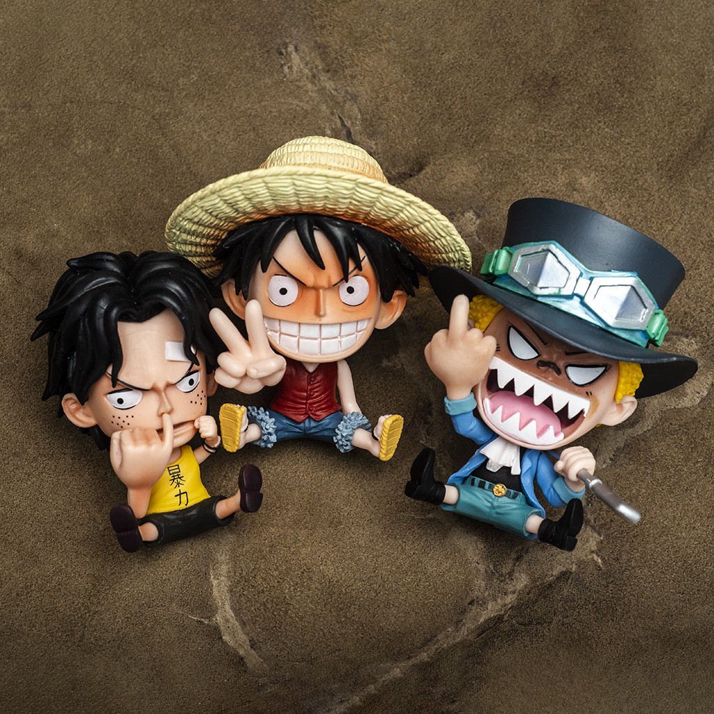 Mô hình One Piece Bộ 3 nhân vật Luffy - Ace - Sabo - Mô hình trang trí One Piece Bão Store