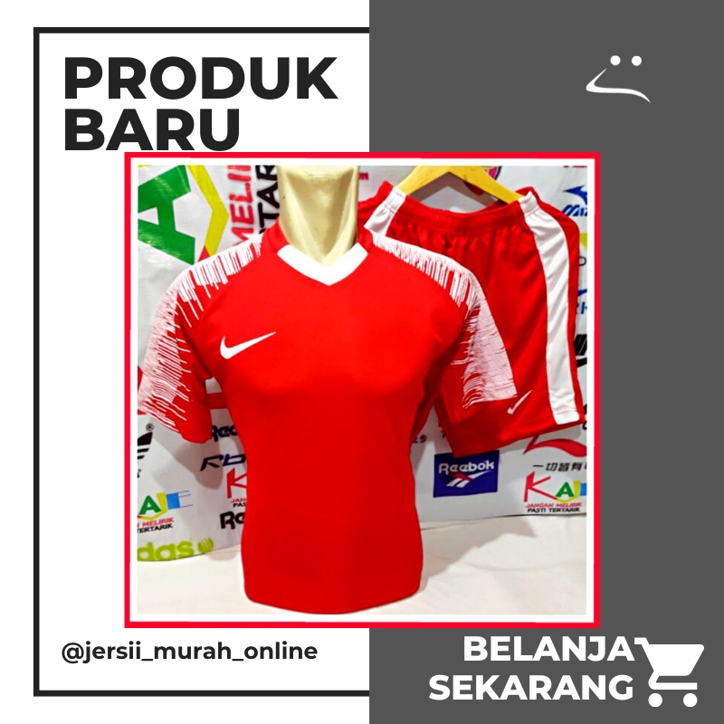 Nike set 1 Bộ Quần Áo Chơi Đá Banh / Bóng Đá / jersey / Futsal jersey volly Cho Người Lớn Và Trẻ Em
