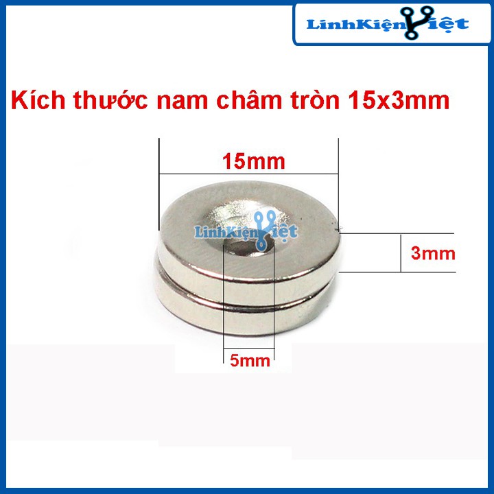 Nam Châm Đất Hiếm Tròn Có Lỗ