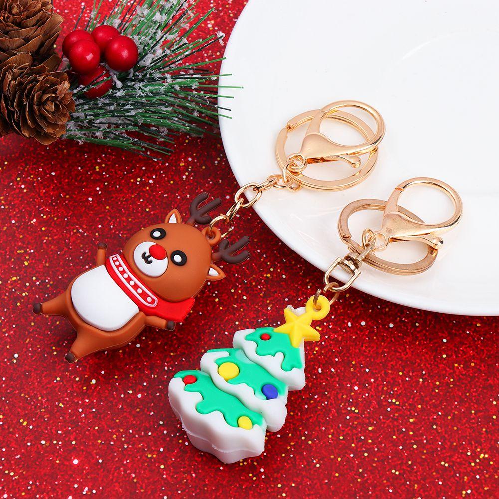 LAY Móc Khóa Hình Ông Già Noel / Người Tuyết / Nai Sừng Tấm