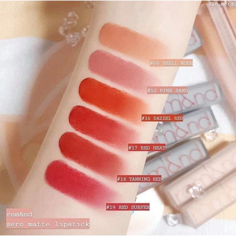 Son thỏi Romand New Zero Matte Lipstick 3g