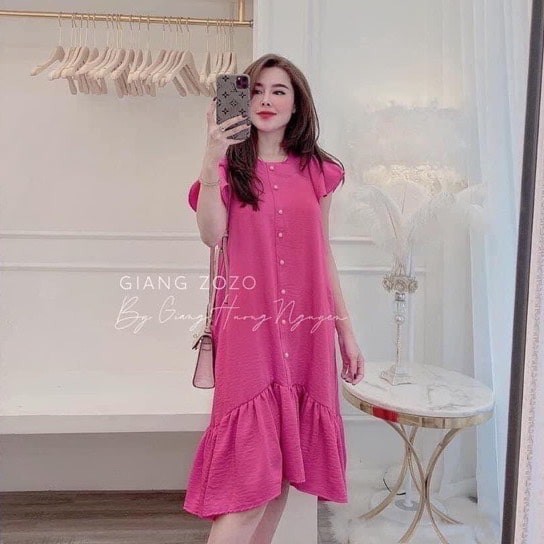 Đầm Bầu Váy Bầu Mùa Hè Đẹp Dáng Đuôi Cá Sang Chảnh Chất Đũi Lụa HD2642 Honey Mommy