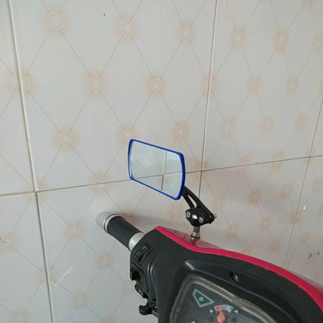 Gương xe máy hình chữ nhật, gương nhỏ chiếu hậu dùng cho mọi loại xe an toàn chắc chắn