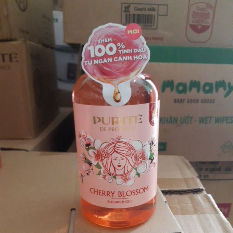 Sữa Tắm Purite 500ml hoa hồng và anh đào