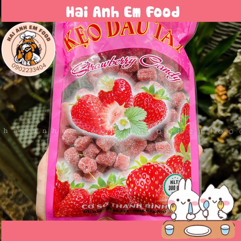 Kẹo Ô Mai Xí Muội Vị Dâu Tây - Dâu Tằm - Me Cay Hàng Chuẩn Cty (300gr)