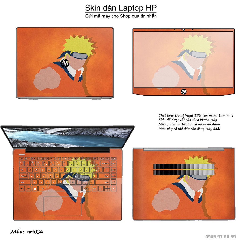 Skin dán Laptop HP in hình Naruto nhiều mẫu 2 (inbox mã máy cho Shop)