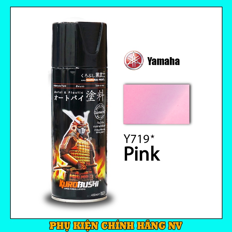 Sơn Samurai màu hồng Y719 chính hãng, sơn xịt dàn áo xe máy chịu nhiệt, chống nứt nẻ, kháng xăng