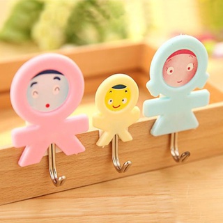 Móc dán tường hoạt hình đáng yêu ✅ Bộ 3 gia đình dễ thương ✅ Dán chặt, bền ✅ Trang trí nhà