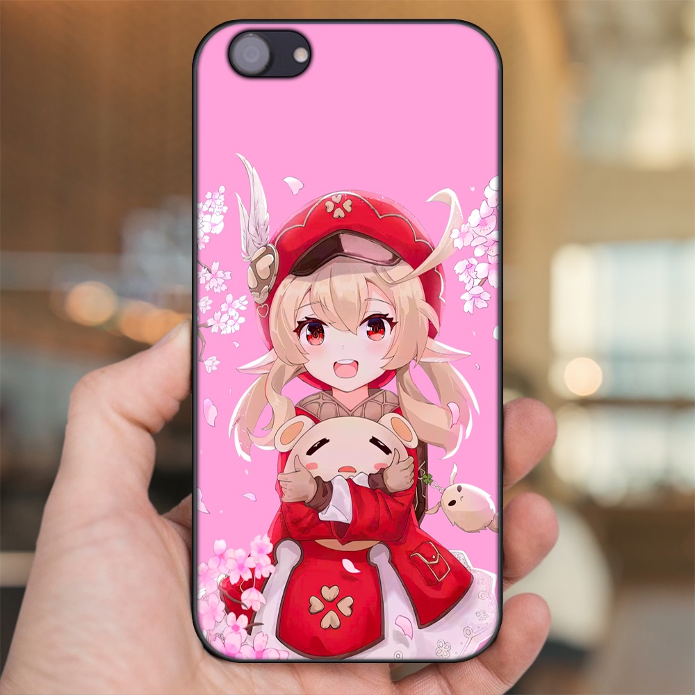 Ốp lưng Oppo F7 Youth viền đen in hình Klee Genshin Impact