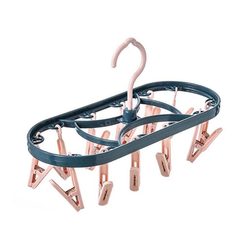 Móc Phơi Tất Vớ Tã Lót 12 Kẹp Gấp Gọn Phơi Quần Áo Chống Gió Bay Cho Cả Gia Đình Đình 88186 Mienphivanchuyen199k