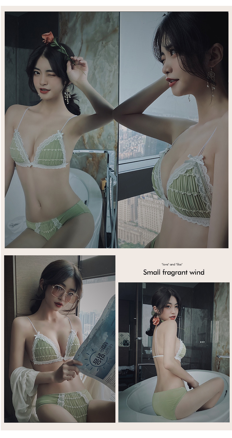 Bộ đồ lót không gọng phối nút gợi cảm cho nữ (có bán lẻ áo ngực) | BigBuy360 - bigbuy360.vn