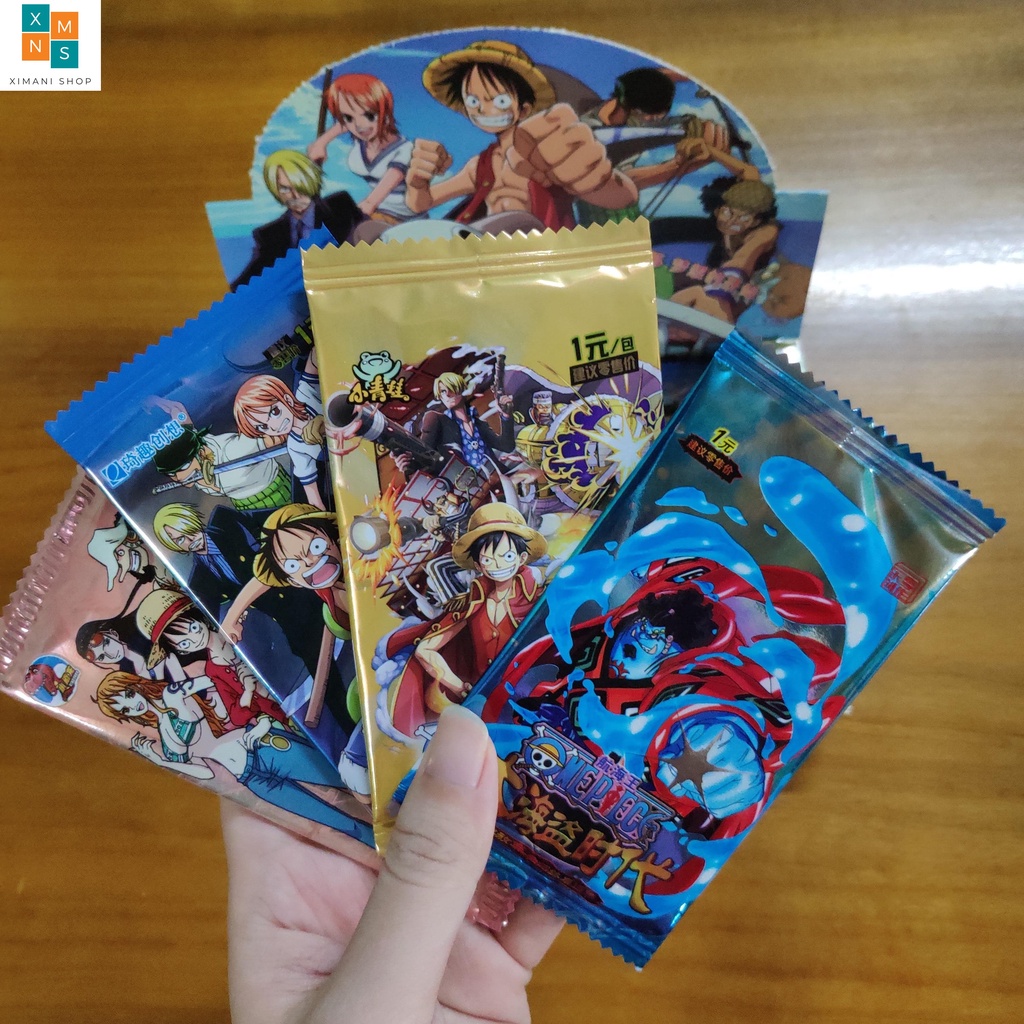 14 Mẫu Set 5 Ảnh Thẻ Nhân Phẩm One Piece Pack Card In Hình Nhân Vật Anime Off Wano Quốc Film: Red Chibi - Đảo Hải Tặc