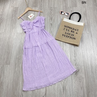 váy 2 dây xốp nơ ngực