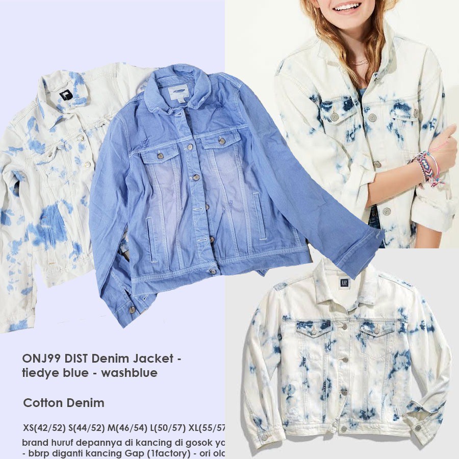 Áo khoác Denim nhuộm màu OLD NAVY 99 cá tính cho nữ (2 màu)