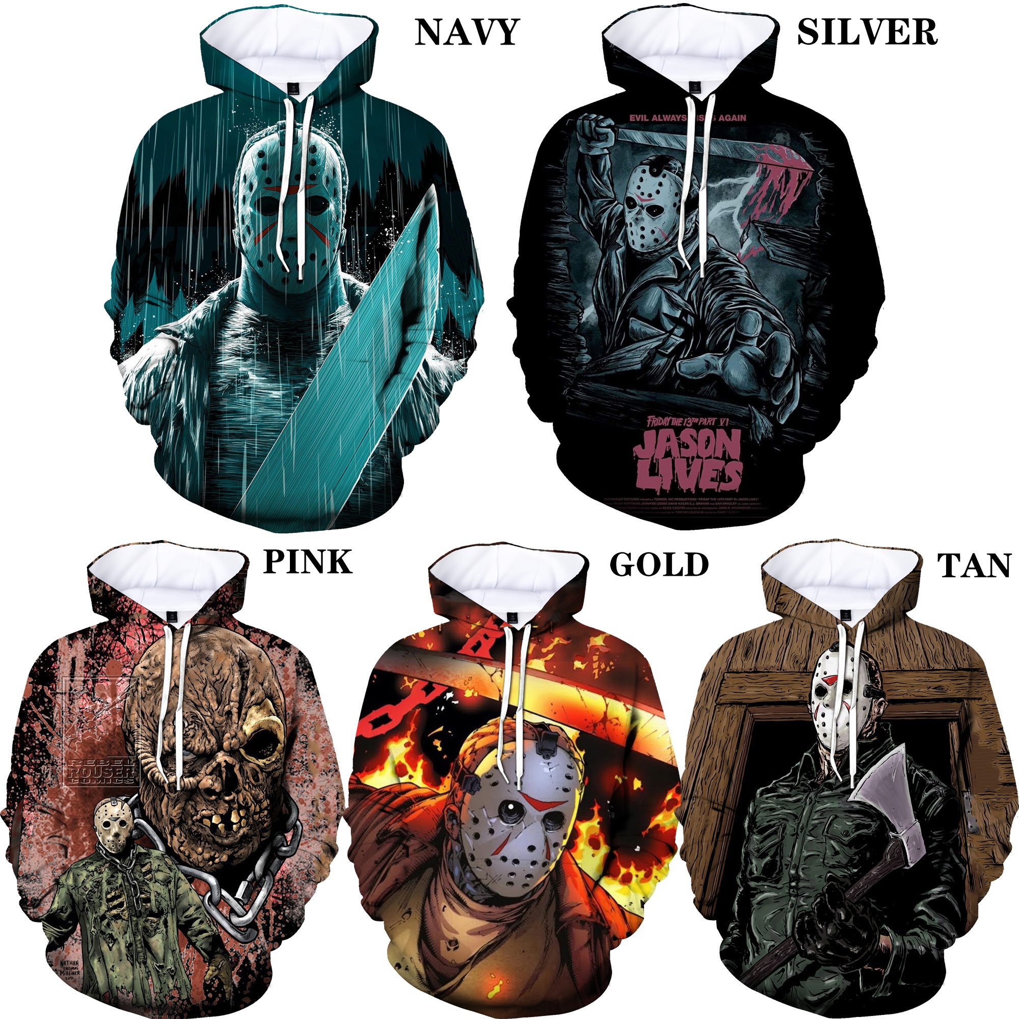 Áo Hoodie In Hình Nhân Vật Phim Kinh Dị Freddy Vs Jason 3d Cá Tính Cho Nam