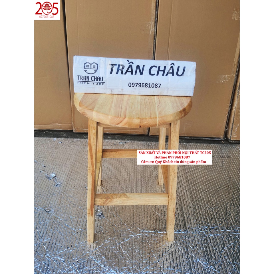 Ghế gỗ cao 45cm và cao 60cm gỗ cao su 100%- xưởng sx NỘI THẤT TC025