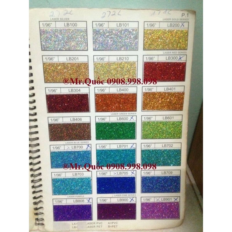 100gr Bột kim tuyến 7 màu