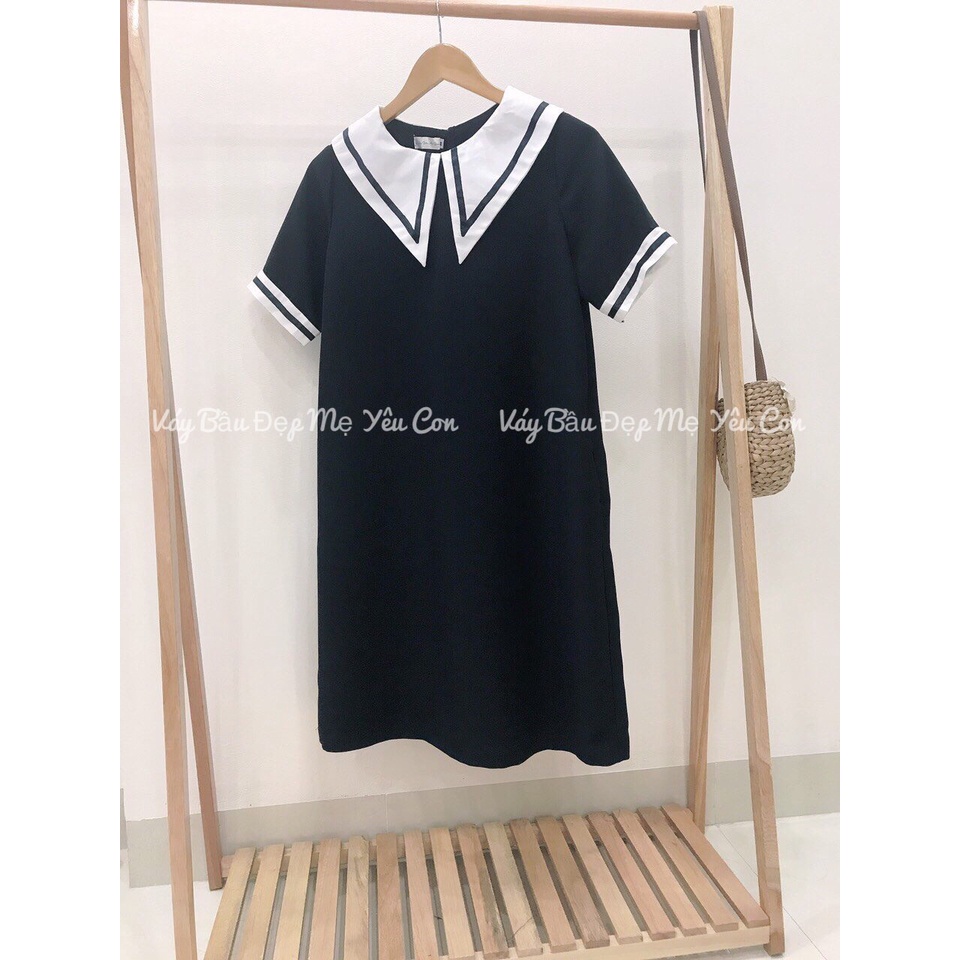 Váy Bầu Thiết Kế Bigsize Gume Đầm Bầu Công Sở Dáng Suông Cổ Tam Giác Vải Tuyết Mưa Cao Cấp Mặc Đi Làm Đi Chơi MB249