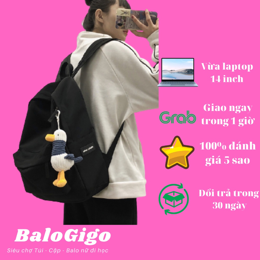 Balo Basic đơn giản vải trơn chống thấm nước G240 - BaloGigo