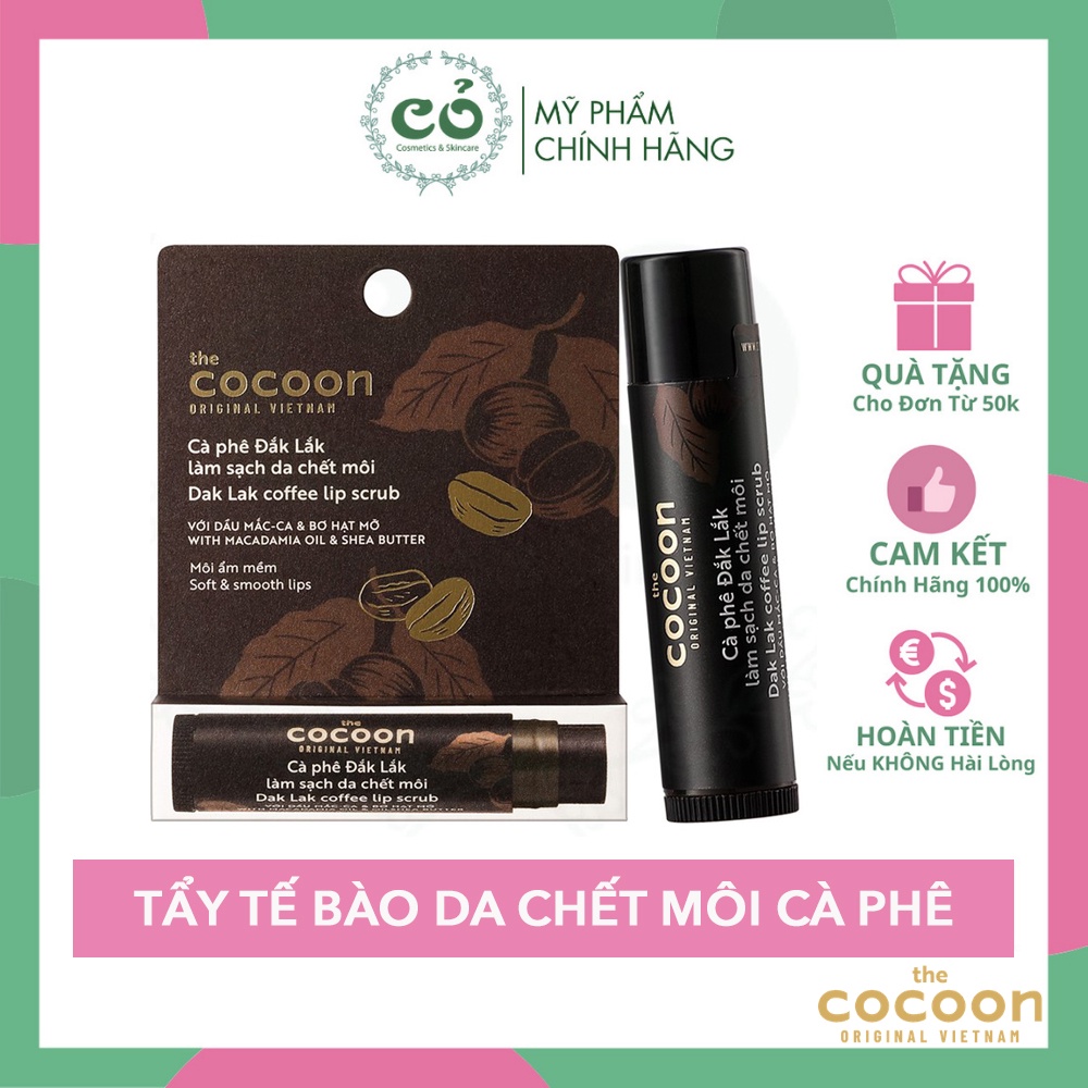 Tẩy Tế Bào Chết Môi Cà Phê COCOON Dak Lak Coffee Lip Scrub 5g