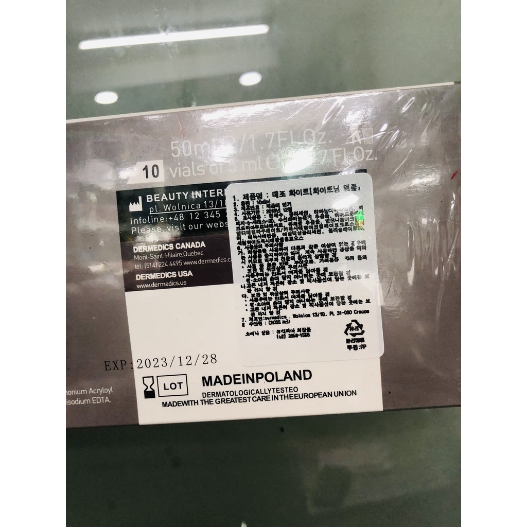 [ Hộp 10 ống] Serum Cấy Phấn Trắng Da Meso White Hàn Quốc