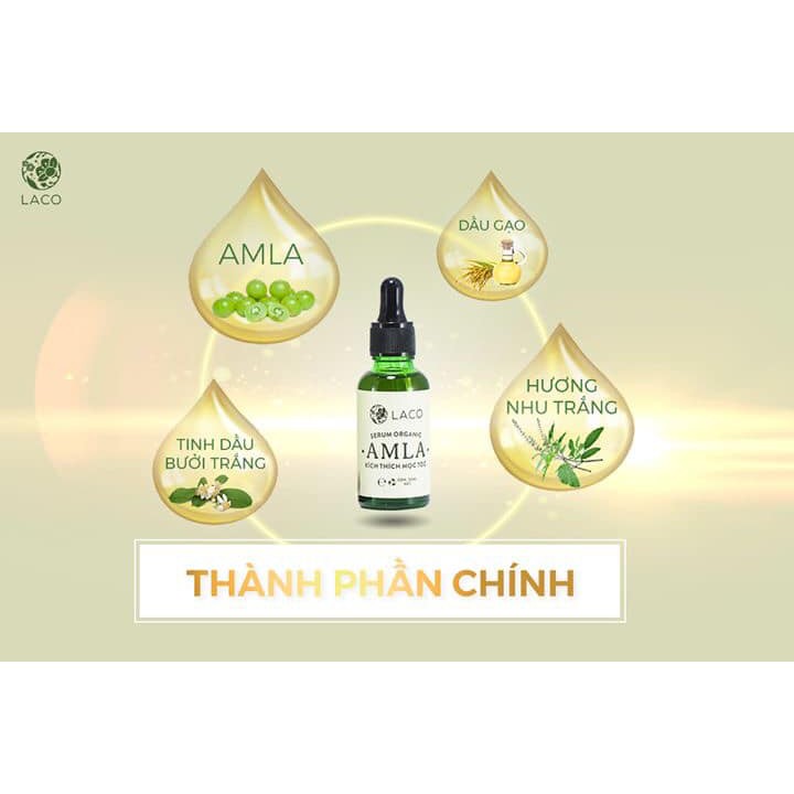 [ƯU ĐÃI] Serum Organic Amla - Kích thích mọc tóc - Chính Hãng - LACO