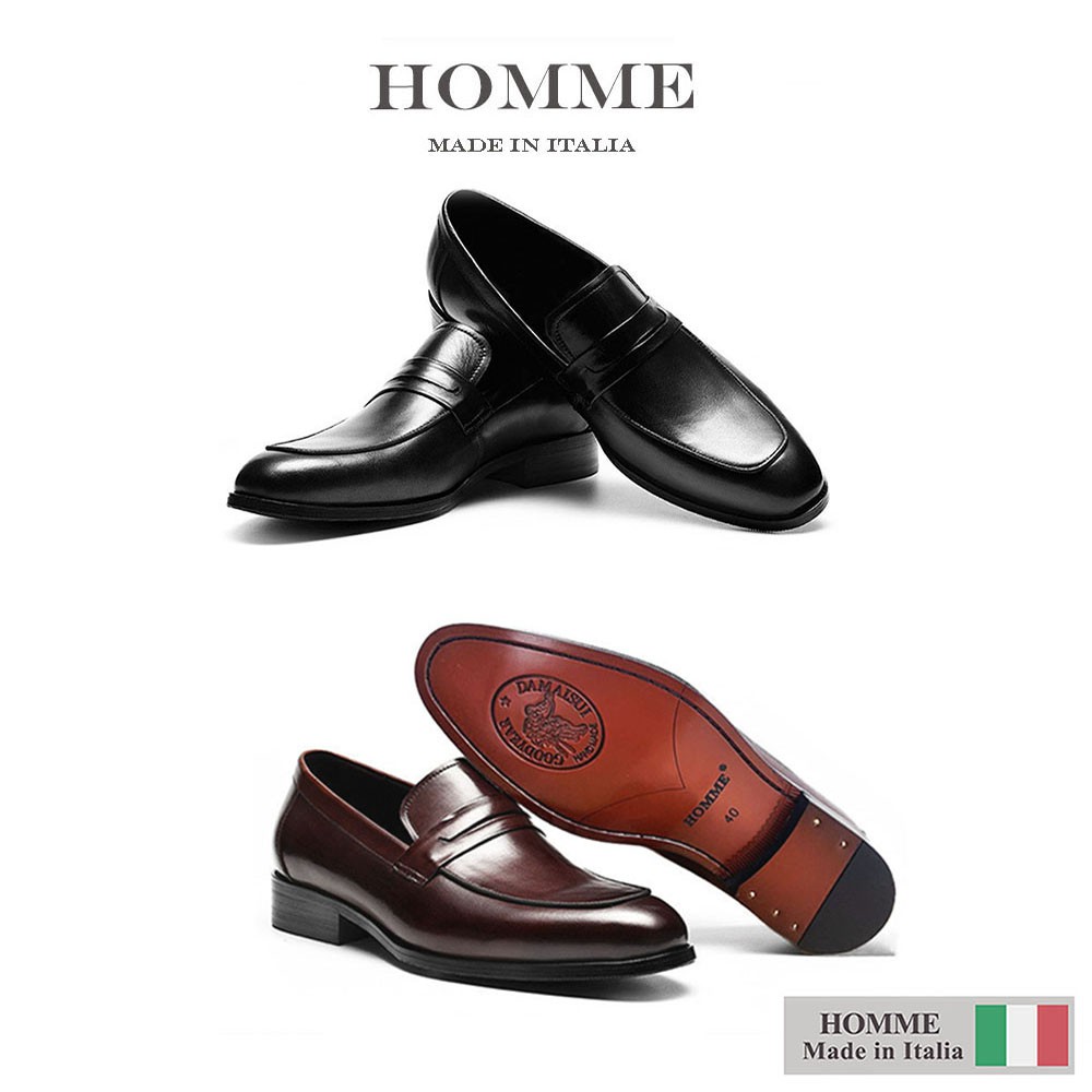Giày Homme Boston - Classic Loafer Italian Leather Dress Shoes