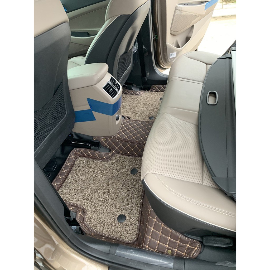Thảm lót sàn 5D,6D Hyundai Tucson- Lót sàn da xe 5 chỗ - Kèm rối chống bẩn, Sạch sẽ - Sang Trọng