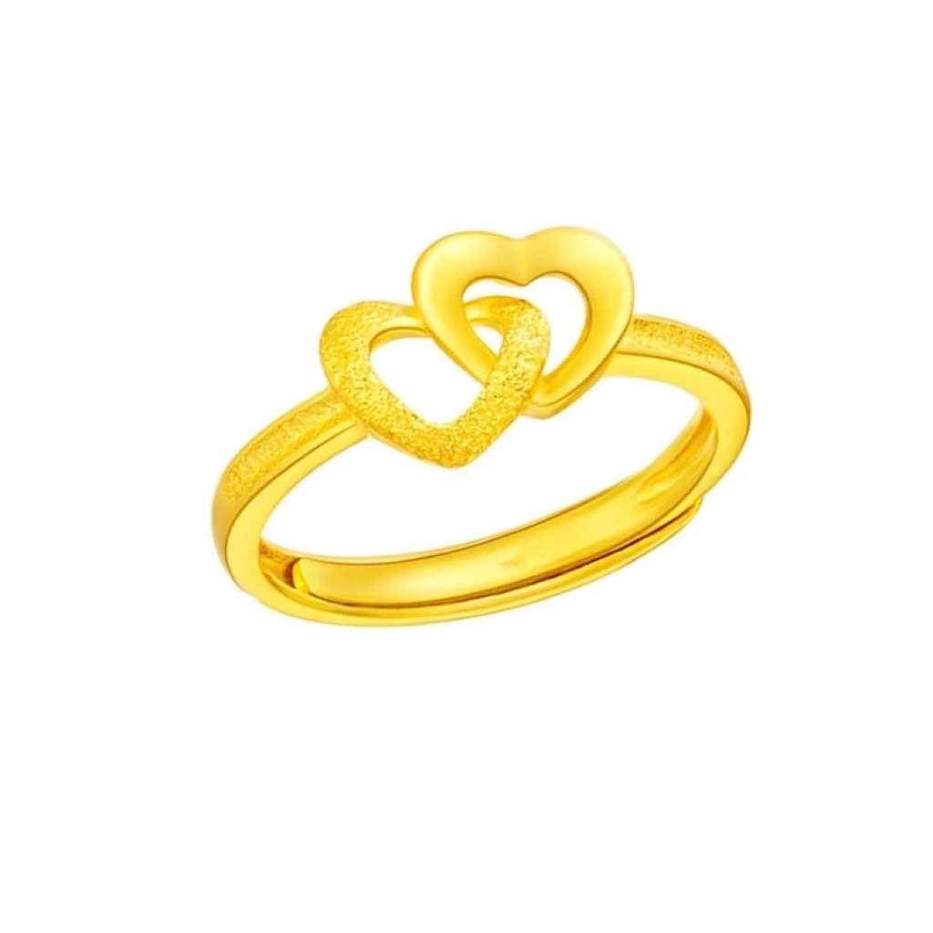 Nhẫn Sweet mint mạ vàng 18k mặt hình trái tim thời trang cho nữ